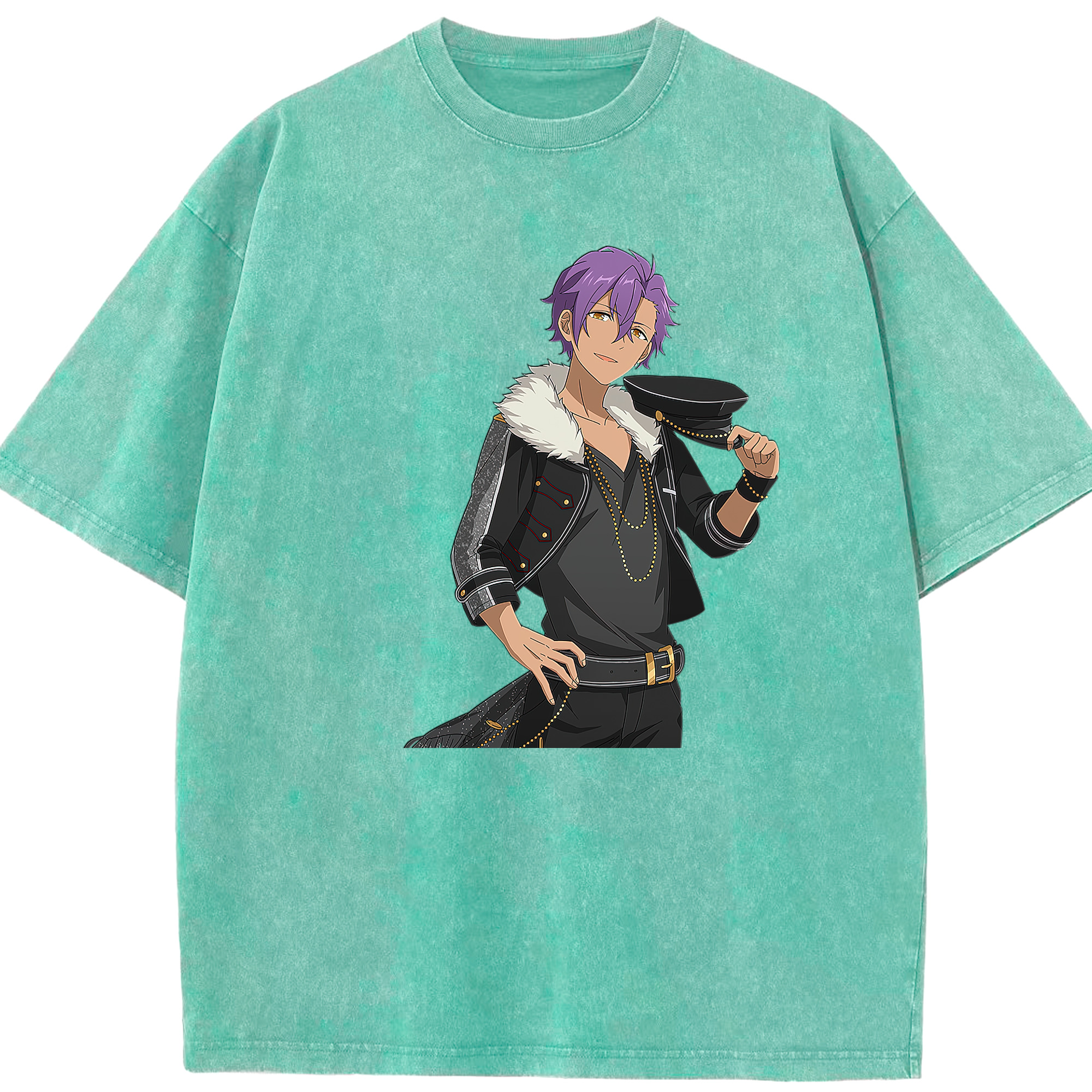 （画像用） あんさんぶるスターズ! Ensemble Stars 綿100% ヴィンテージ風 半袖Tシャツ（フロントプリント）